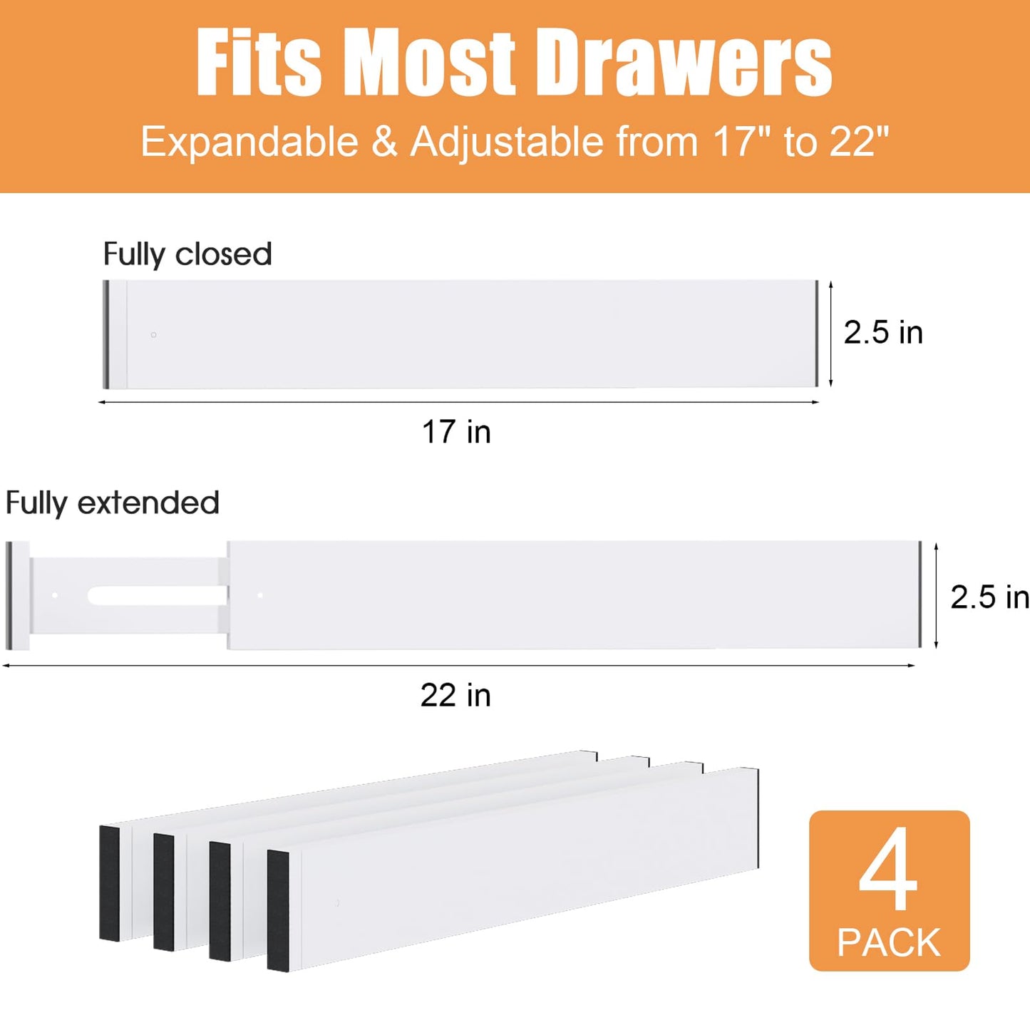 Expandable Bamboo Drawer Dividers