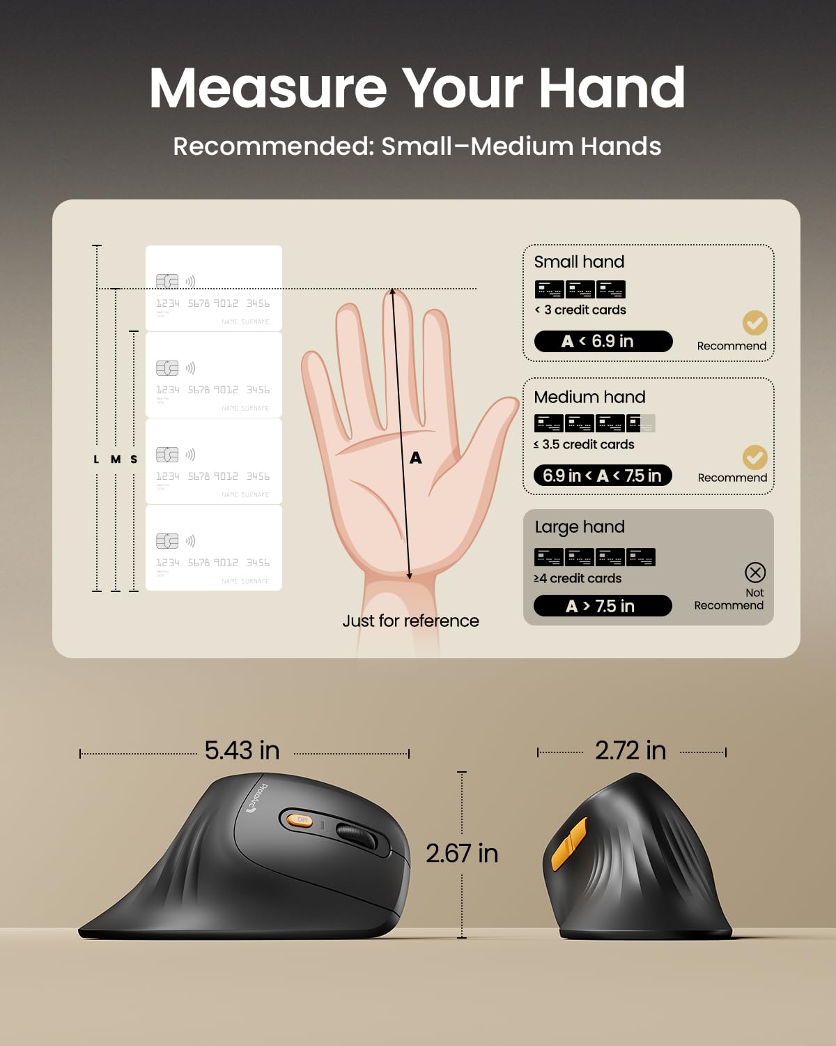 Ergonomic Wireless Vertical Mouse