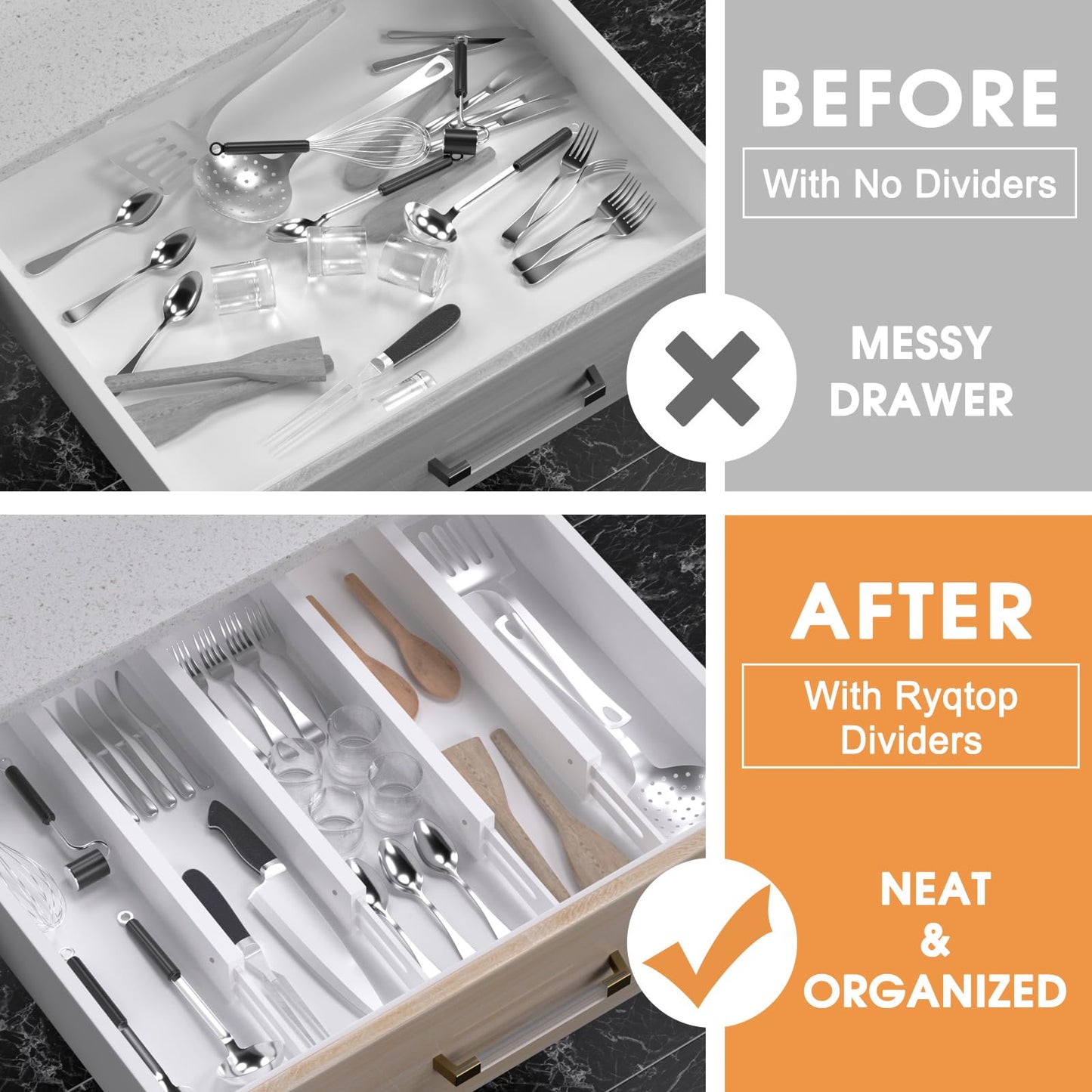 Expandable Bamboo Drawer Dividers