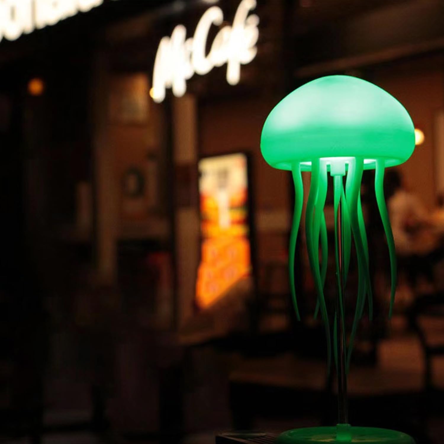 **"Mesmerizing Jellyfish Lamp: RGB Touch & Voice-Controlled LED Nightlight – Rechargeable Floating Jellyfish Table Lamp with Base for a Dreamy Bedroom Atmosphere!"