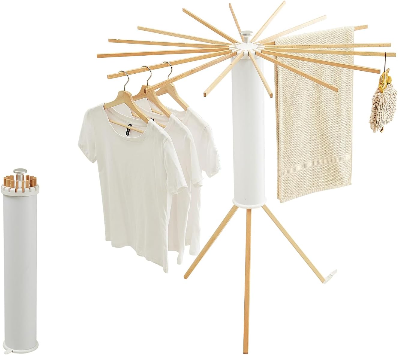 "Portable Tripod Clothes Drying Rack – Foldable & Space-Saving!