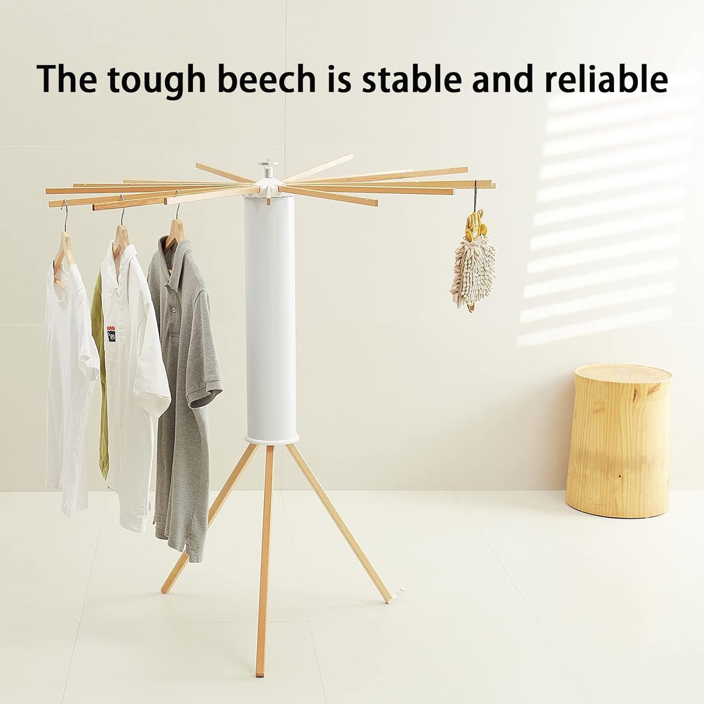 "Portable Tripod Clothes Drying Rack – Foldable & Space-Saving!