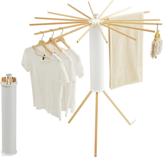 "Portable Tripod Clothes Drying Rack – Foldable & Space-Saving!