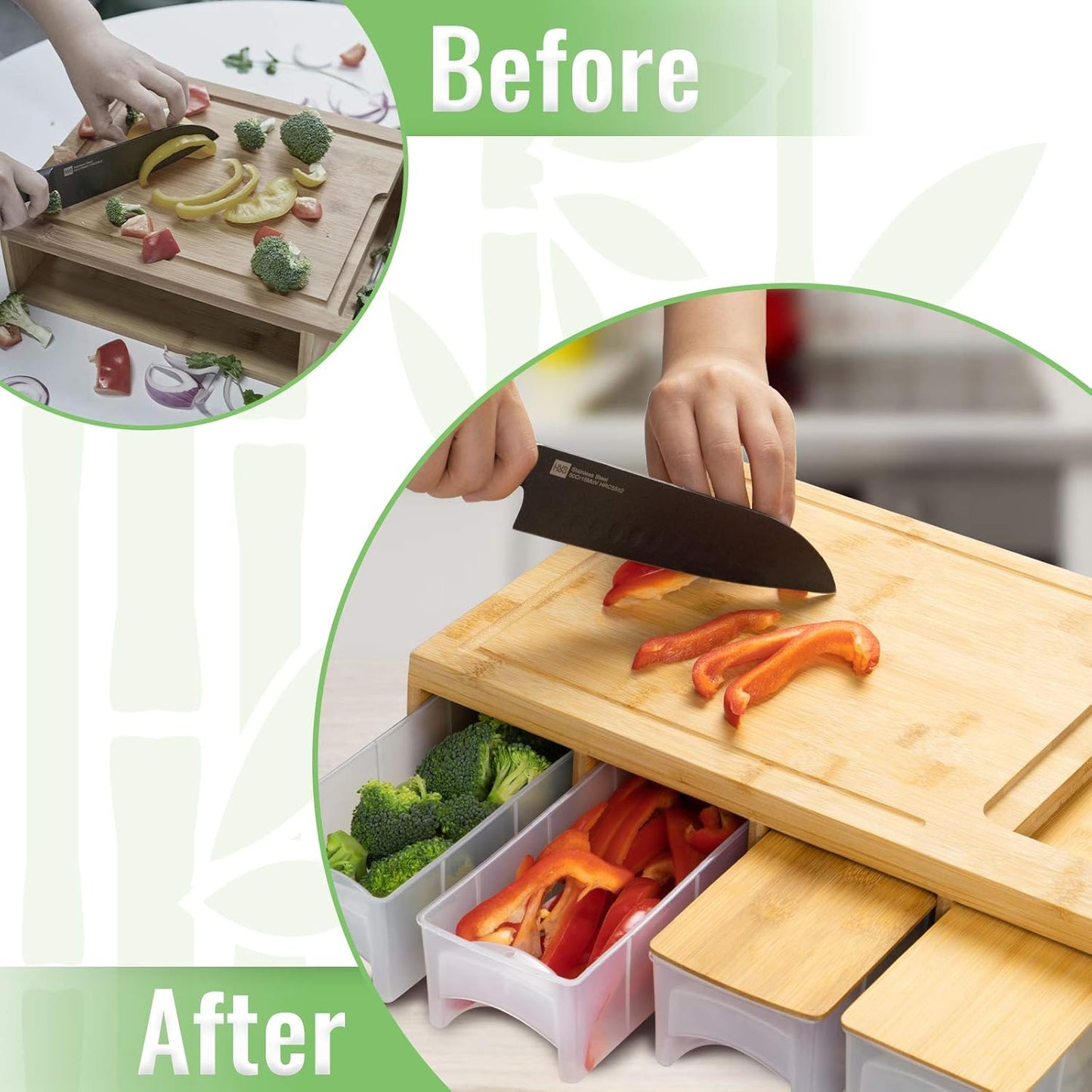 "Ultimate Cutting Board with Containers: Sturdy Meal Prep Station Featuring 4 Graters and 4 Trays for Effortless Food Storage!