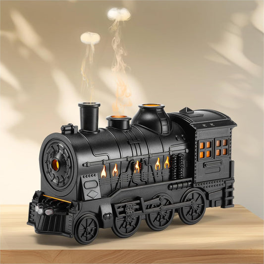 Train-Shaped Essential Oil Diffuser – 300ml Aromatherapy & Humidifier!