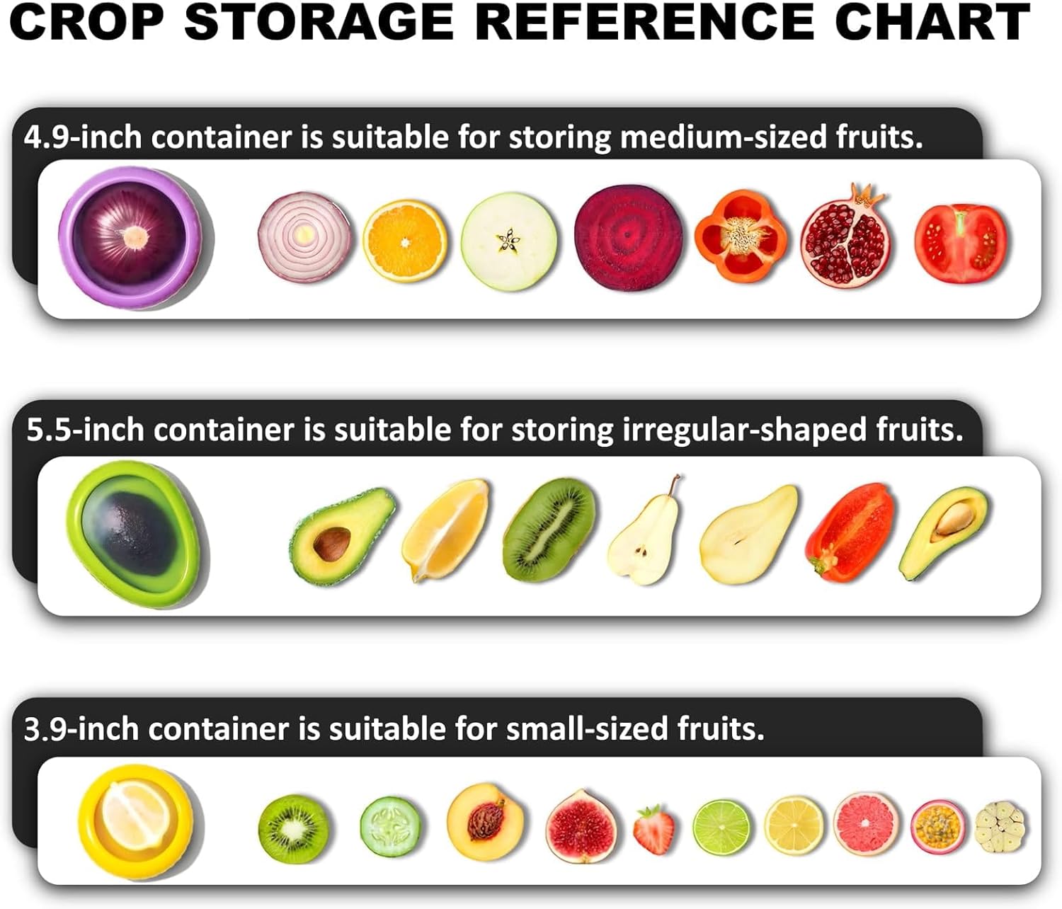 Keep half the fruit fresh - Ideal for Garlic, Onions, Lemons, and Potatoes