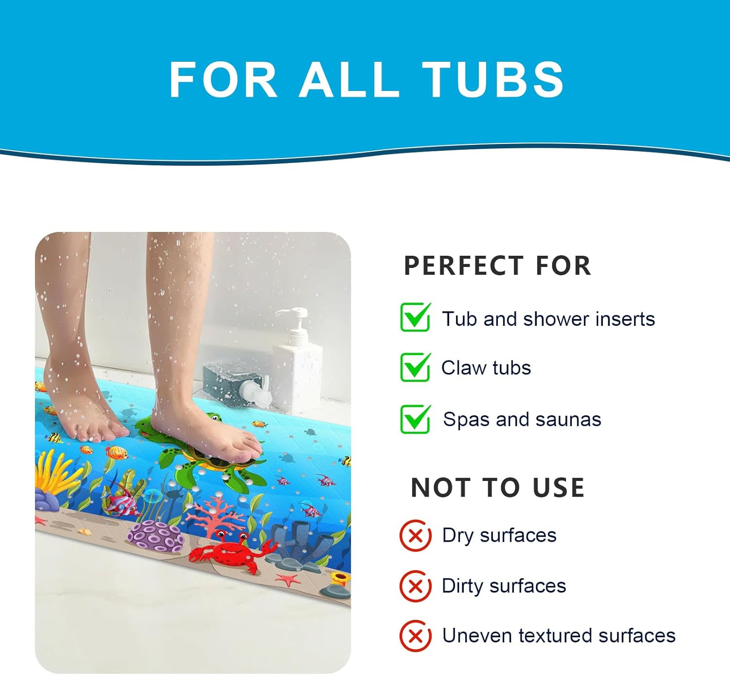 Cartoon Bath Mat: Non-Slip & Machine Washable, 40*16 Inch