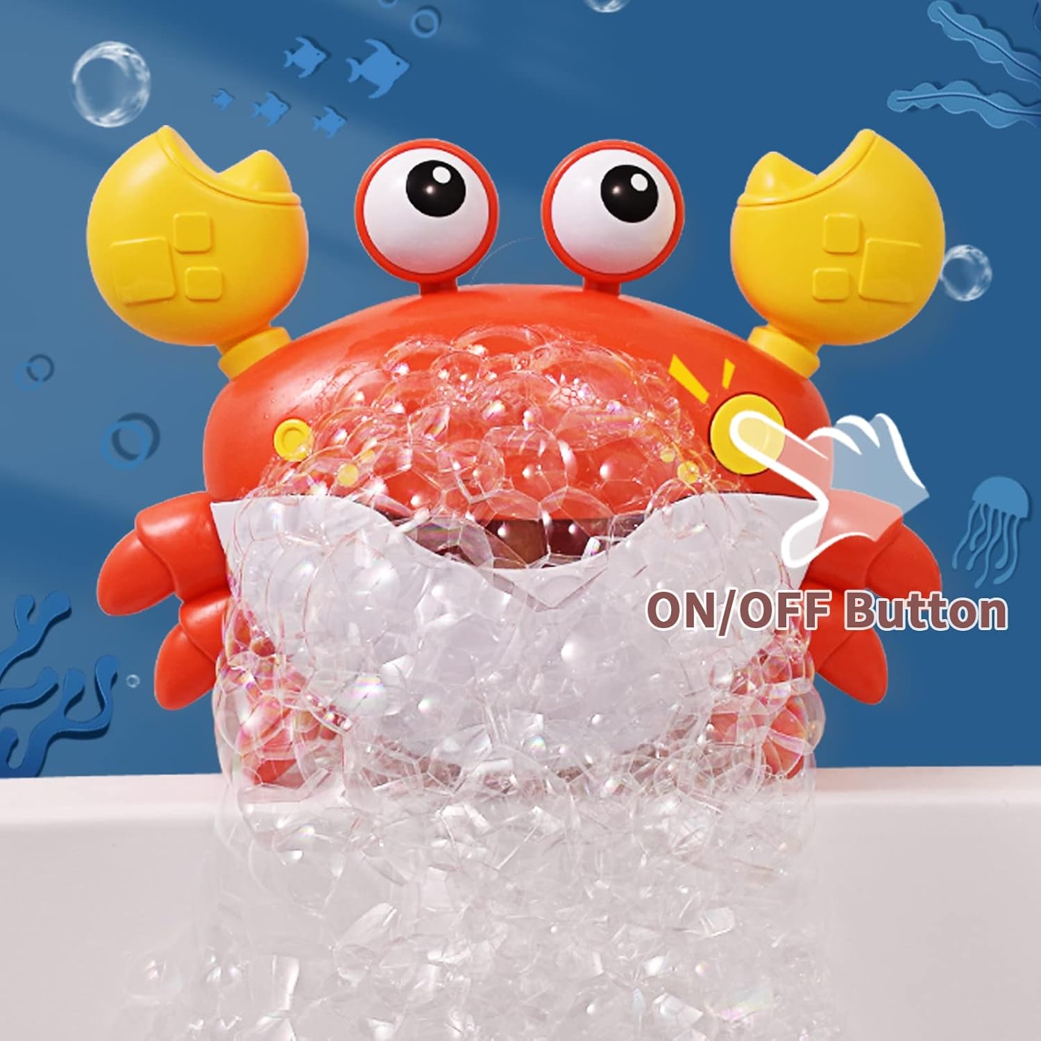 "Crab Bubble Bath Maker: Bubbles & 12 Songs for Kids – Fun Bath Toy for Toddlers – Perfect Gift for kids