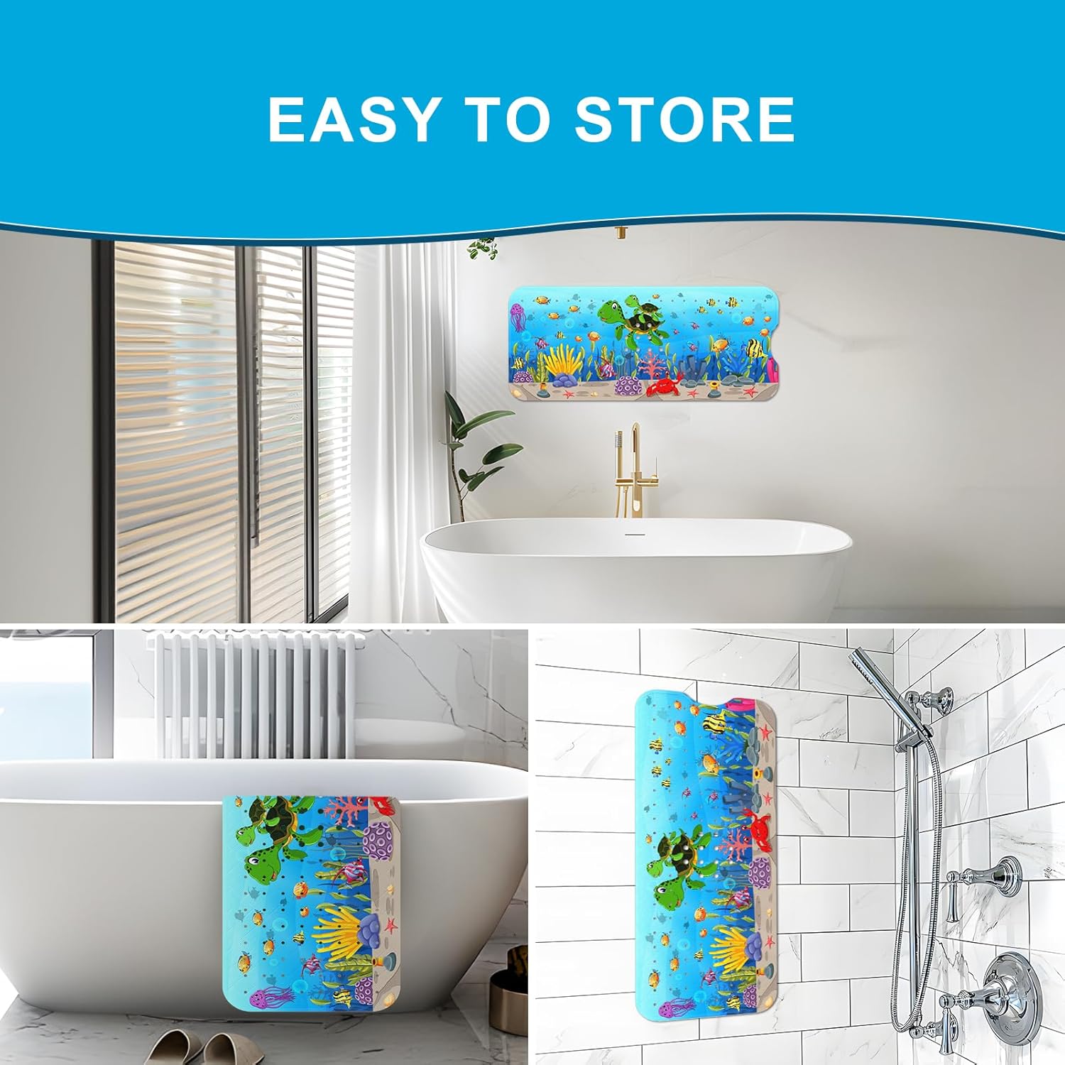 Cartoon Bath Mat: Non-Slip & Machine Washable, 40*16 Inch