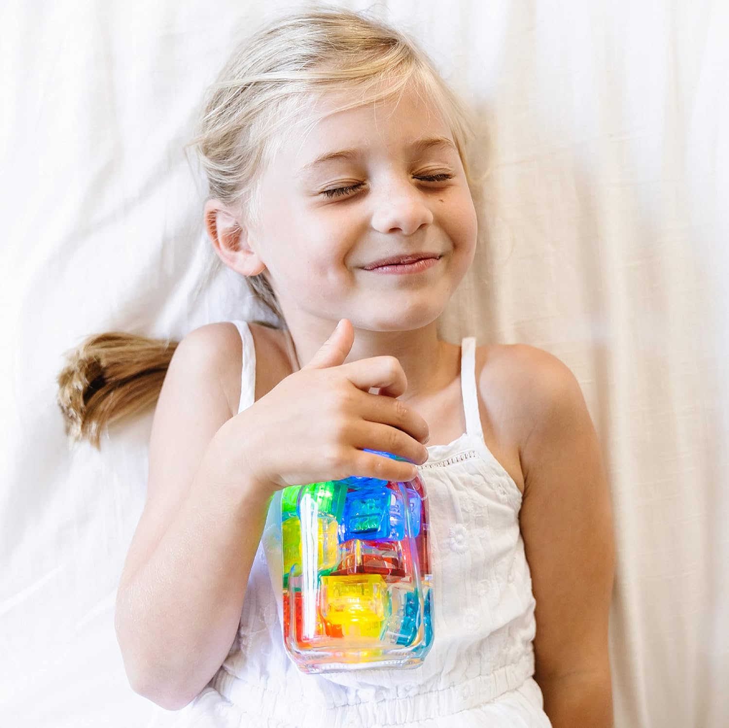 Water-Activated Light-Up Cubes Bundle for Sensory Play (Primary Pals – Yellow, Red + Blue)