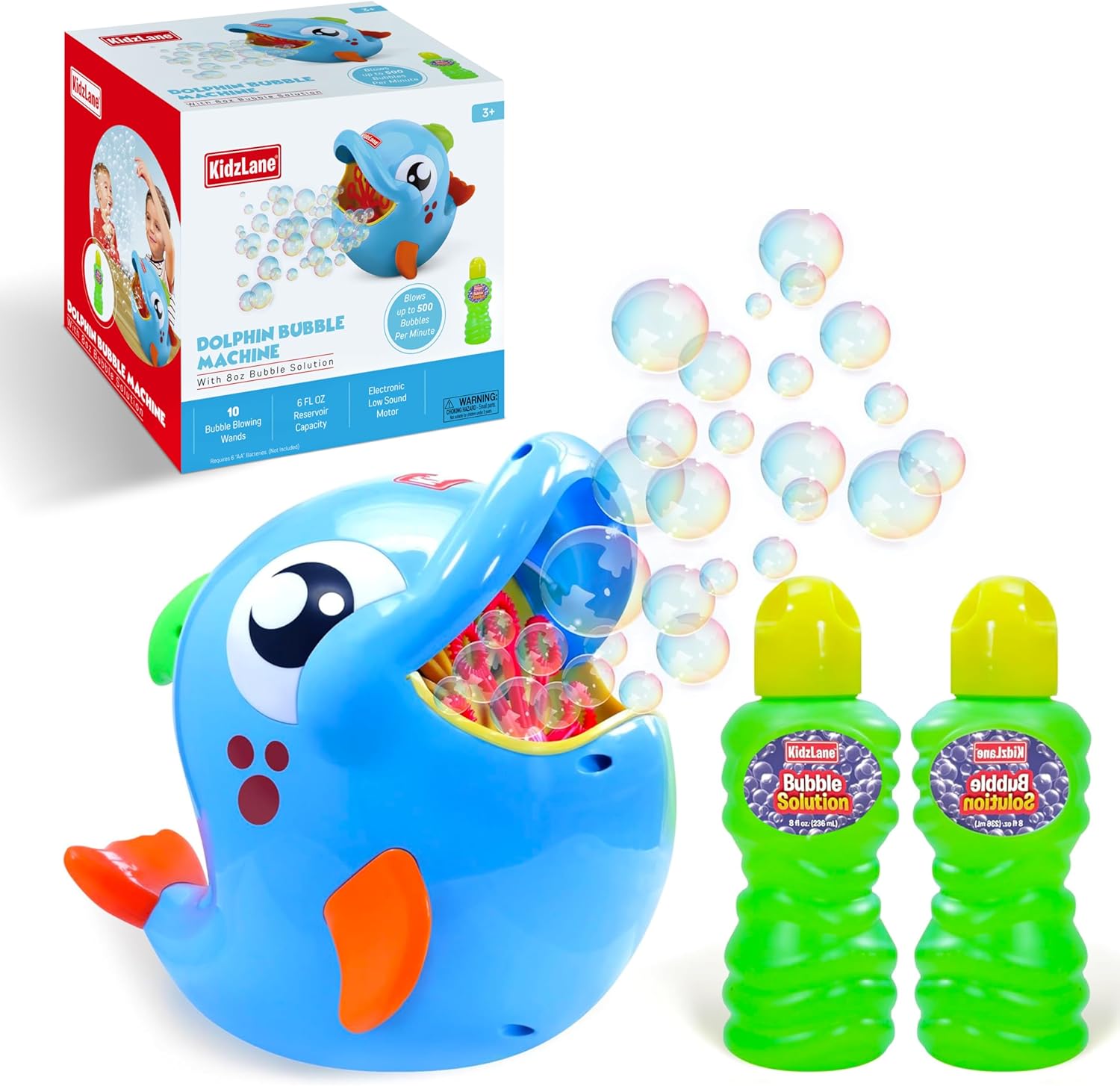 Bubble Maker Machine for Kids - Big Bubbles Speed Blower for Toddler'S Outdoor Party Play - Makes 500 to 1000 per Minute (Bubble Dolphin)