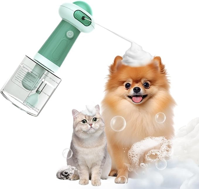 Upgraded Waterproof Electric Dog Shower – Automatic Soap Dispenser & Bubble Machine